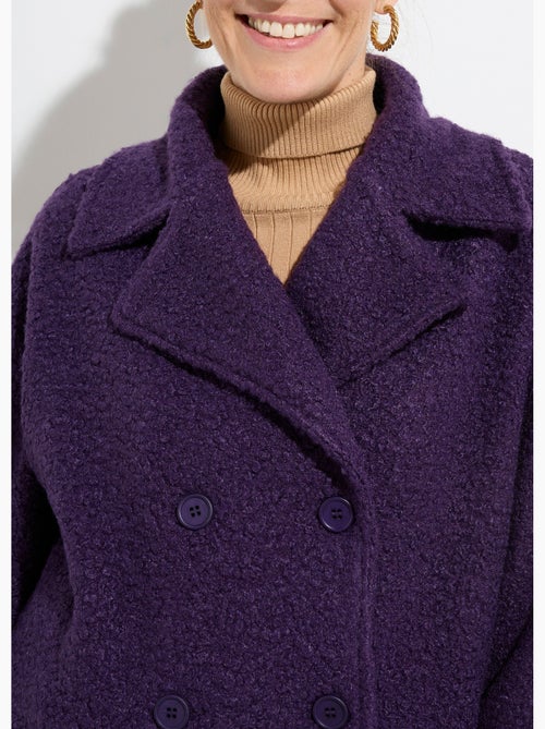 Caban court uni façon laine bouclée - Afibel - Kiabi