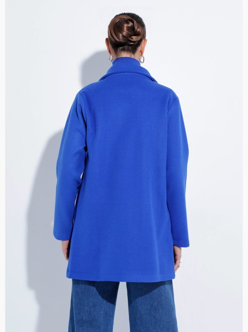 Caban long uni façon drap de laine - Afibel - Kiabi