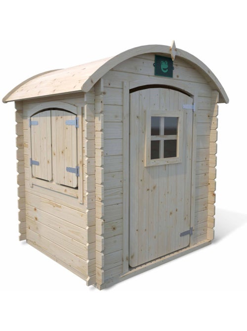 Cabane chalet en bois extérieur avec toit arrondi PATTY - Kiabi