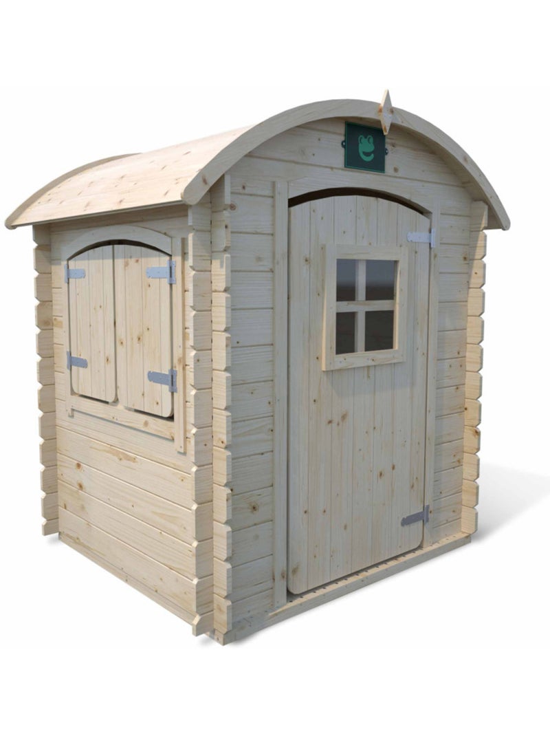 Cabane chalet en bois extérieur avec toit arrondi PATTY Marron - Kiabi