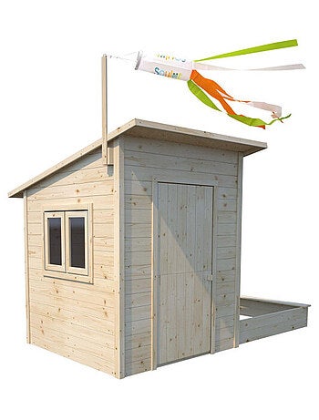 Cabane en bois avec bac à sable intégré PALM SPRINGS