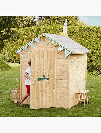 Cabane en bois avec fenêtre et boîte aux lettres GARANCE