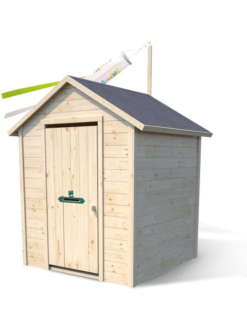 Cabane en bois avec fenêtre et boîte aux lettres GARANCE - Kiabi