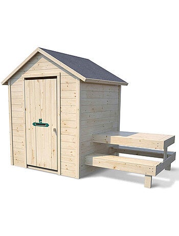Cabane en bois avec table pique-nique TIANA