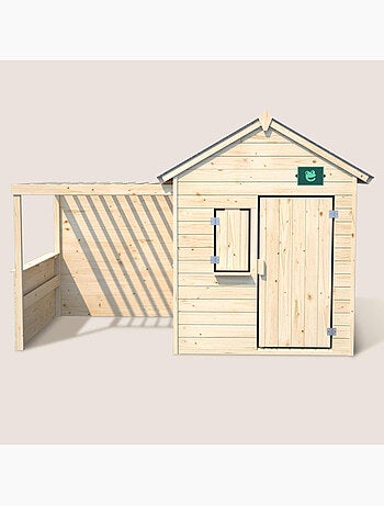 Cabane en bois enfant avec pergola ALPAGA