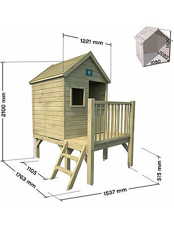 Cabane en bois enfant sur pilotis WINNY