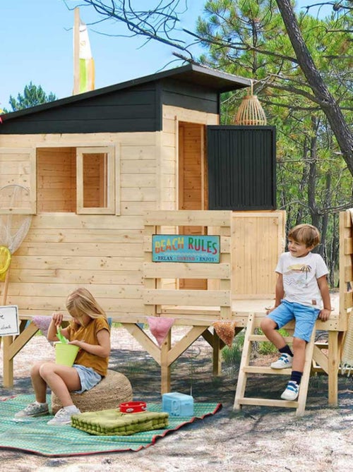 Cabane en bois sur pilotis pour enfants OAKLAND - Kiabi