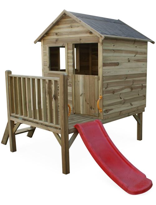 Cabane enfant bois 2m² Magnolia - Kiabi