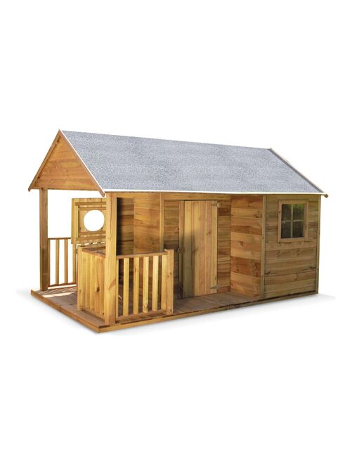 Cabane enfant bois 4.5m² Rose - Kiabi