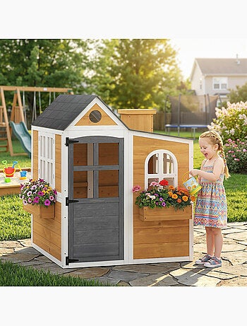Cabane enfant maisonnette de jardin bois