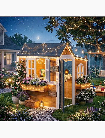 Cabane enfant maisonnette de jardin bois