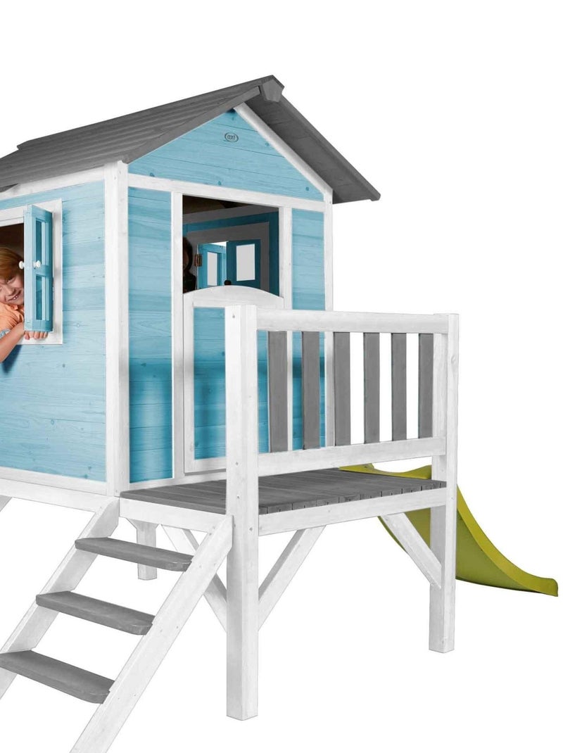 Cabane enfant sur pilotis bleue Lodge XL - Sunny Bleu - Kiabi