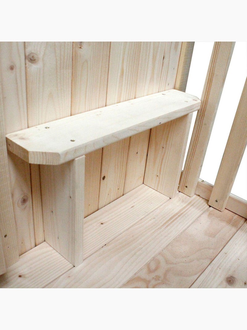 Cabane roulotte en bois sur pilotis pour enfants CARRY Marron - Kiabi