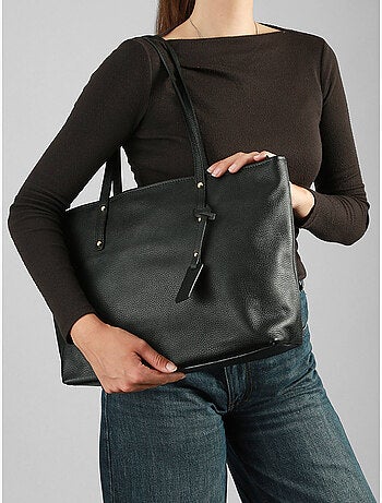 Cabas caviar cuir milano cuir de vachette