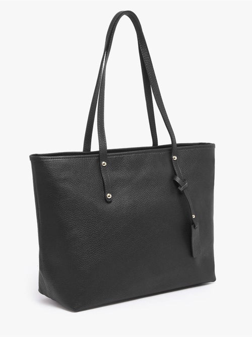 Cabas caviar cuir milano cuir de vachette - Kiabi