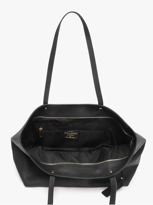 Cabas caviar cuir milano cuir de vachette - Kiabi