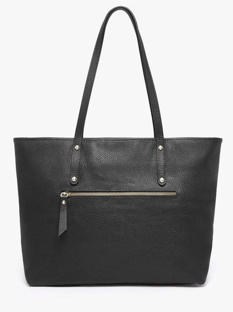 Cabas caviar cuir milano cuir de vachette Noir Noir - Kiabi