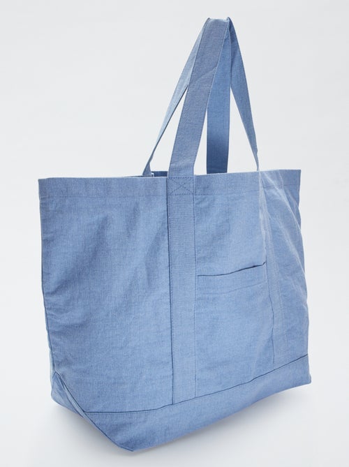 Cabas de plage extra-large en coton - Kiabi