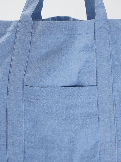 Cabas de plage extra-large en coton - Kiabi