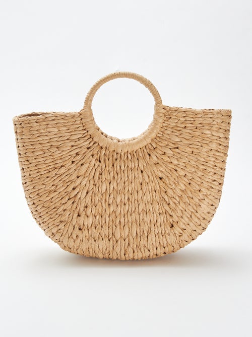 Cabas en paille avec anse - Kiabi