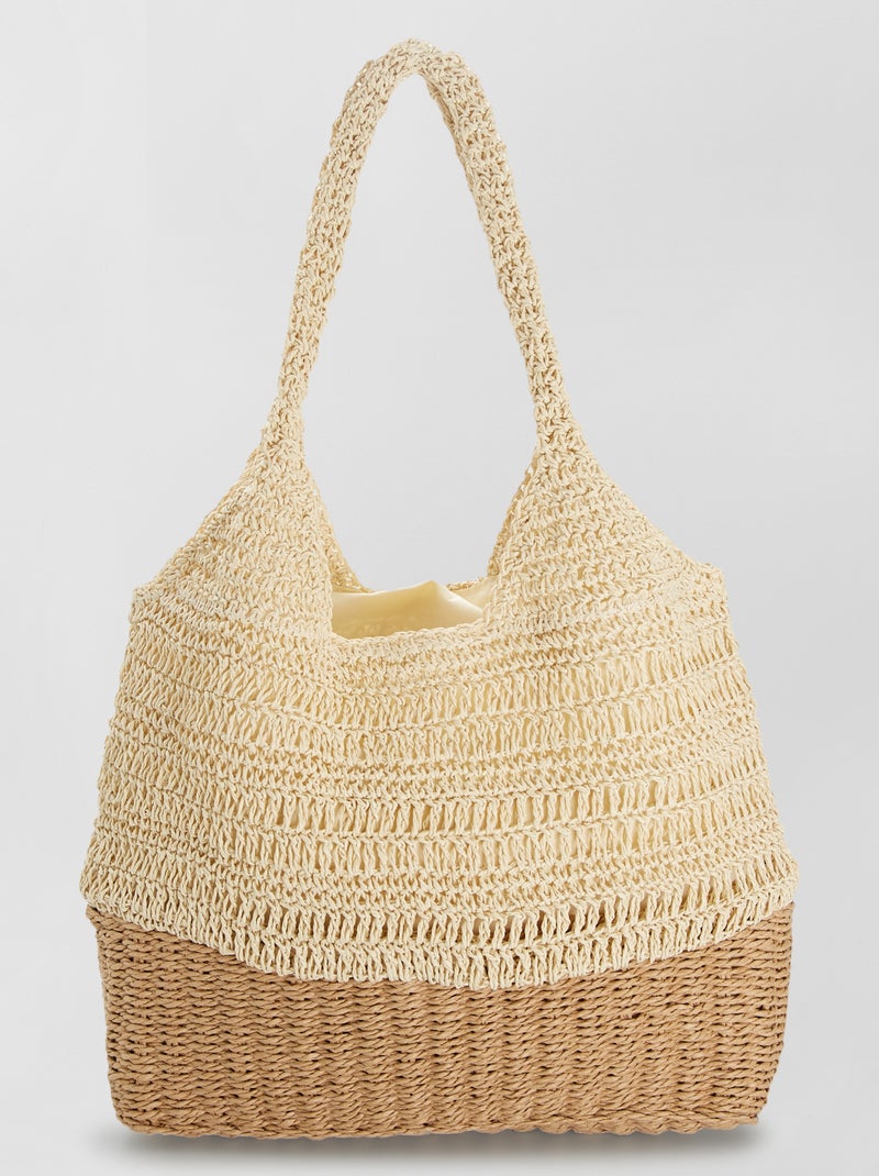 Cabas en paille Beige - Kiabi