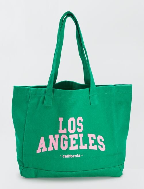 Cabas en textile format paysage 'Los Angeles' - Kiabi
