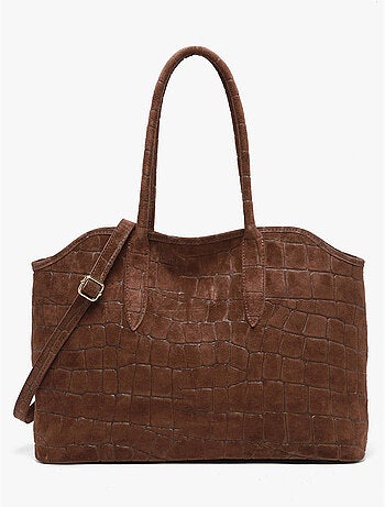 Cabas velvet croco cuir milano cuir de vachette