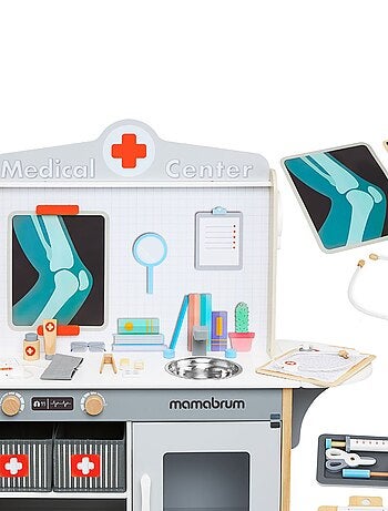 Cabinet médical en bois avec 20 accessoires mamabrum