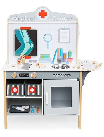 Cabinet médical en bois avec 20 accessoires mamabrum
