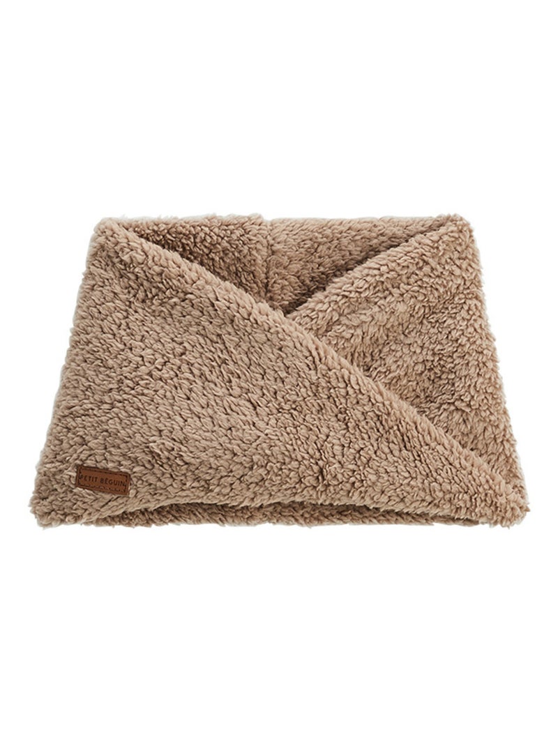 Cache cou enfant en sherpa Charly Marron - Kiabi
