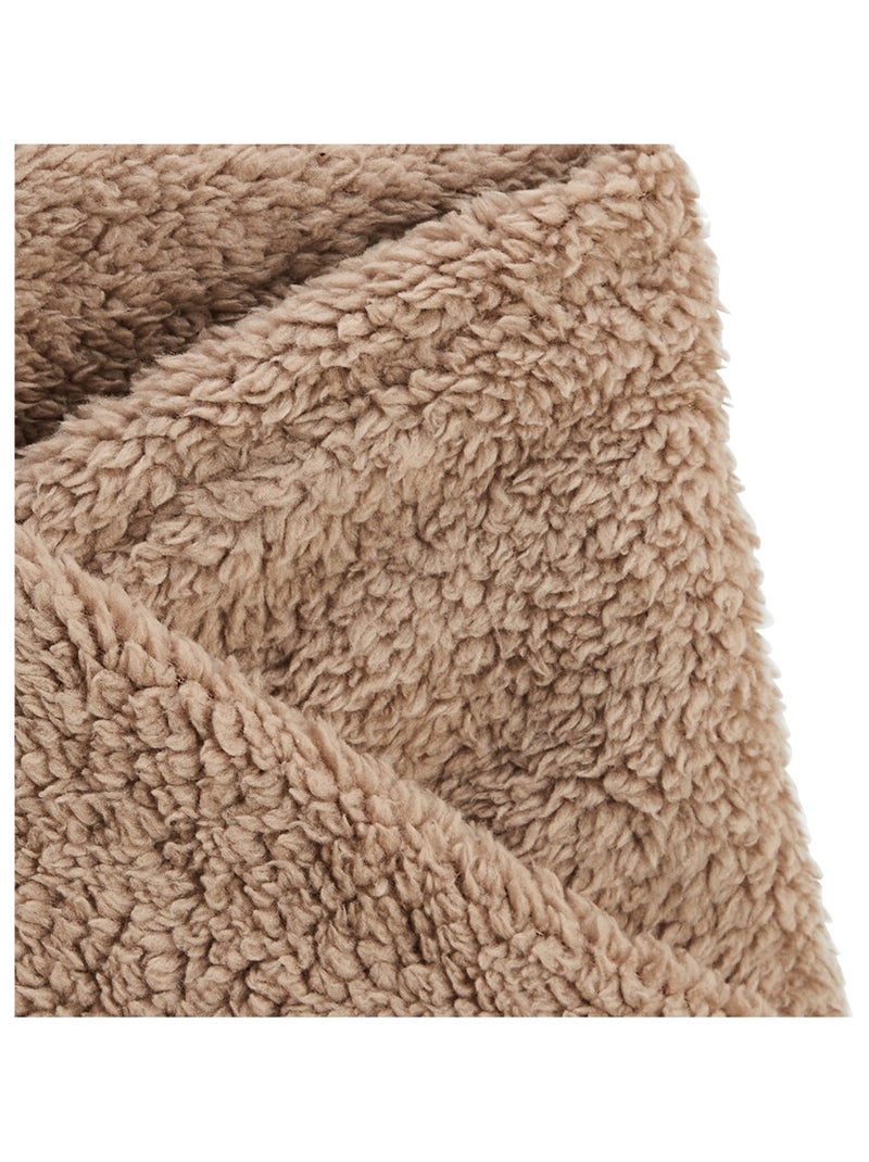 Cache cou enfant en sherpa Charly Marron - Kiabi