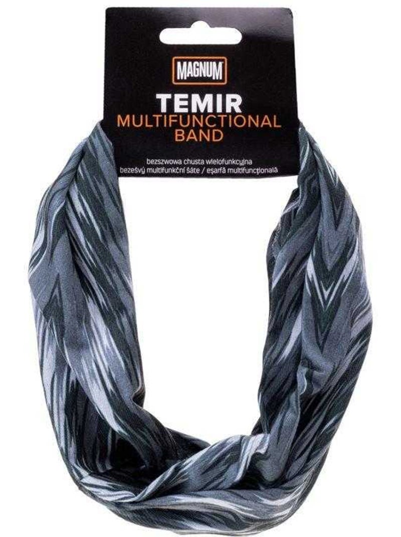 Cache-cou motif/style ikat temir - magnum Noir Gris - Kiabi