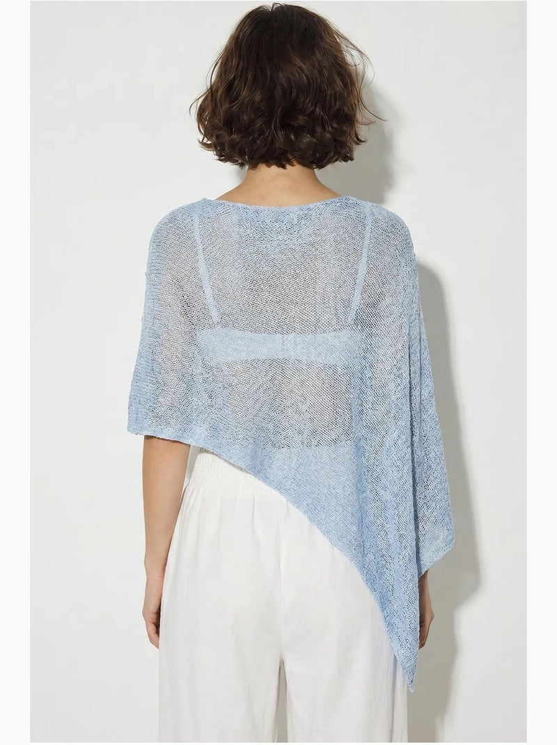 Cache-maillot de plage en maille avec découpe lucci Bleu ciel - Kiabi
