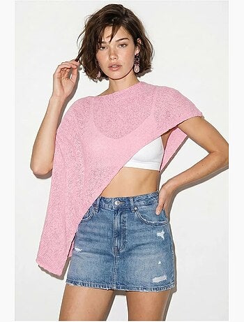 Cache-maillot de plage en maille avec découpe lucci