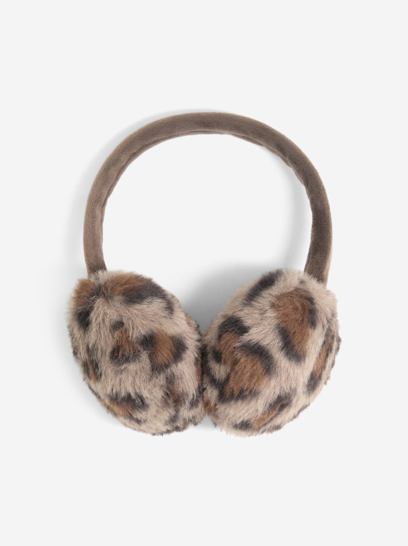 Cache oreilles avec imprimé 'léopard' Marron - Kiabi