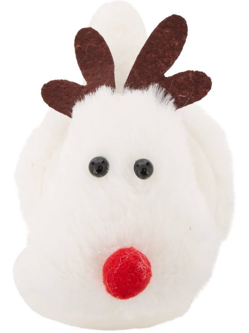 Cache-oreilles de noël motif renne Blanc - Kiabi