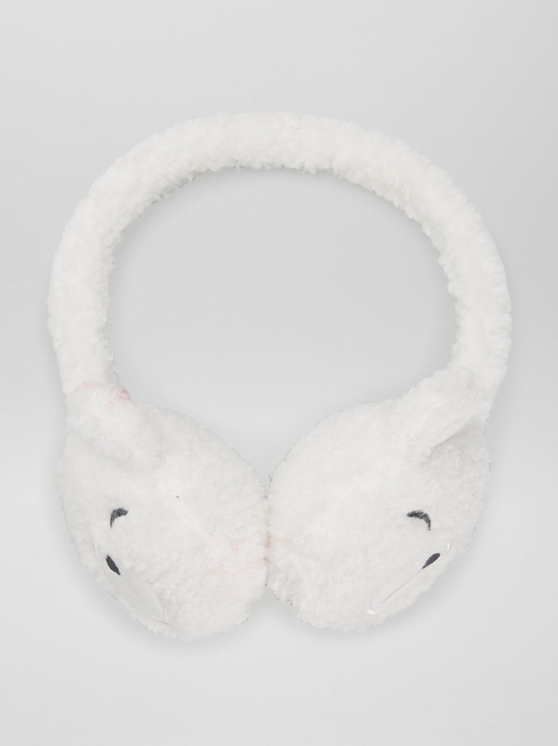 Cache-oreilles effet moutonné Blanc - Kiabi