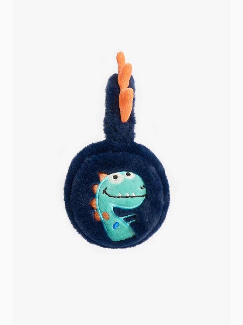 Cache-oreilles fille amusants à motif dinosaure et texture douce penti Bleu marine - Kiabi