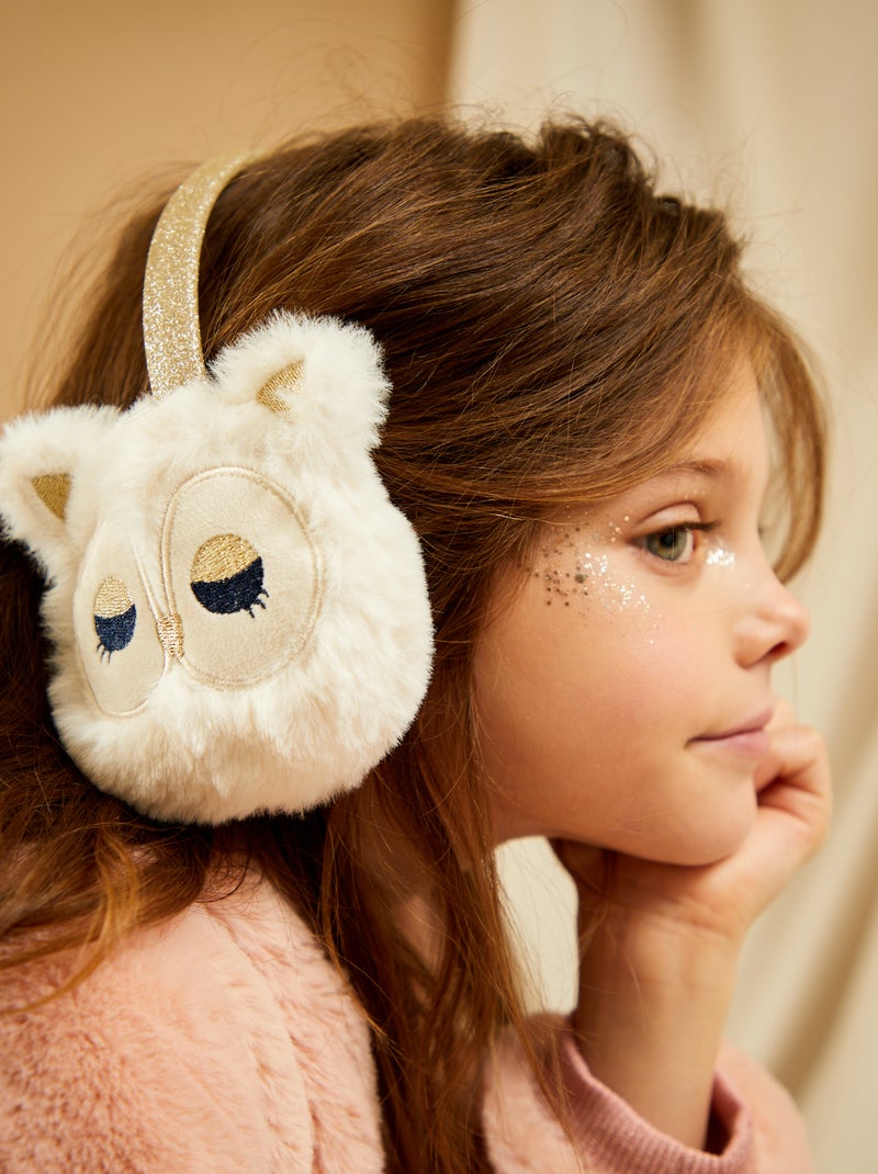 Cache-oreilles 'hibou' Beige - Kiabi