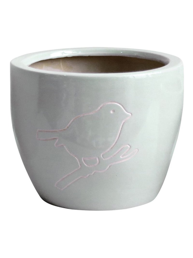 Cache pot Bird en Terre Cuite Gris - Kiabi