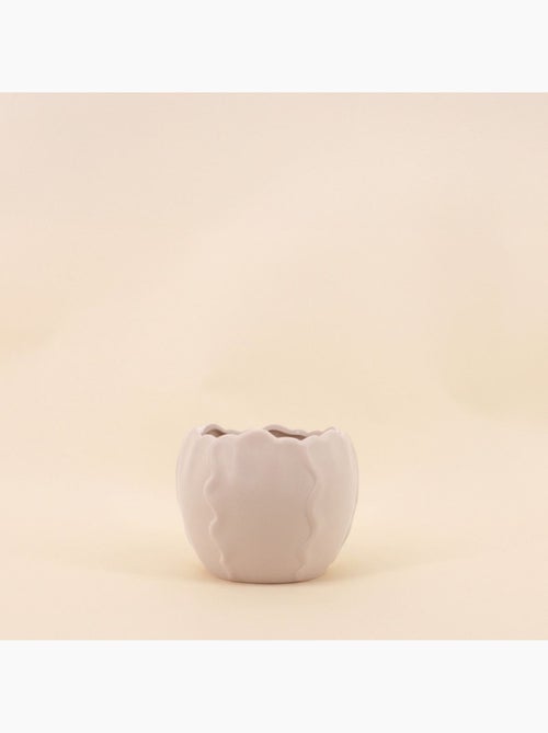 Cache pot céramique festonné 13x10cm - Kiabi