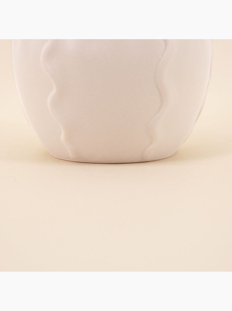 Cache pot céramique festonné 13x10cm Beige - Kiabi