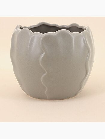Cache pot céramique festonné 13x10cm