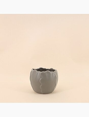 Cache pot céramique festonné 13x10cm