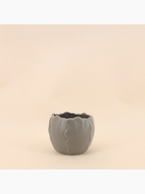 Cache pot céramique festonné 13x10cm - Kiabi