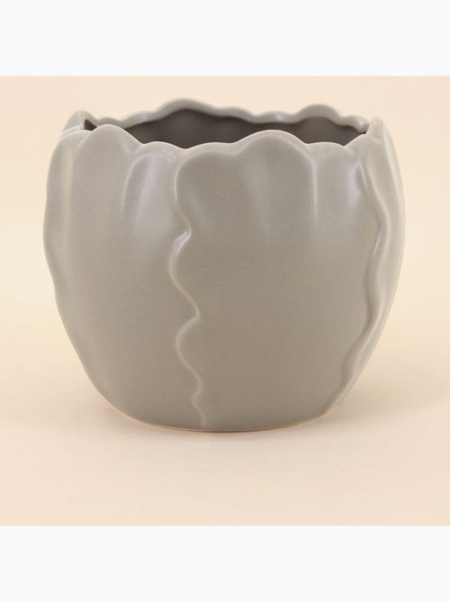 Cache pot céramique festonné 13x10cm - Kiabi