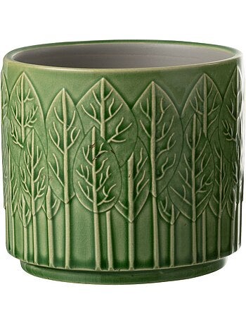 Cache-pot céramique motif arbres - AFIBEL