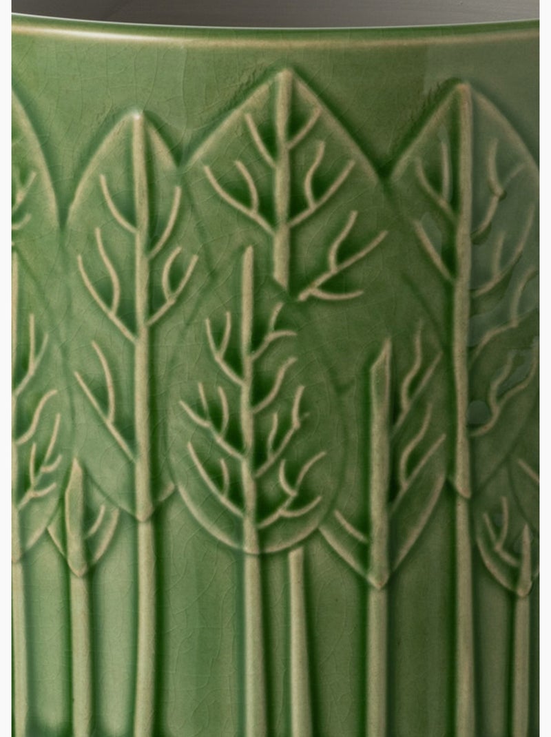 Cache-pot céramique motif arbres - AFIBEL Vert - Kiabi