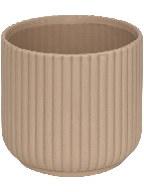 Cache-pot cylindrique cannelé nuria - Kiabi Cache-pot cylindrique cannelé nuria - Kiabi
