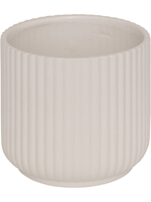 Cache-pot cylindrique cannelé nuria - Kiabi Cache-pot cylindrique cannelé nuria - Kiabi
